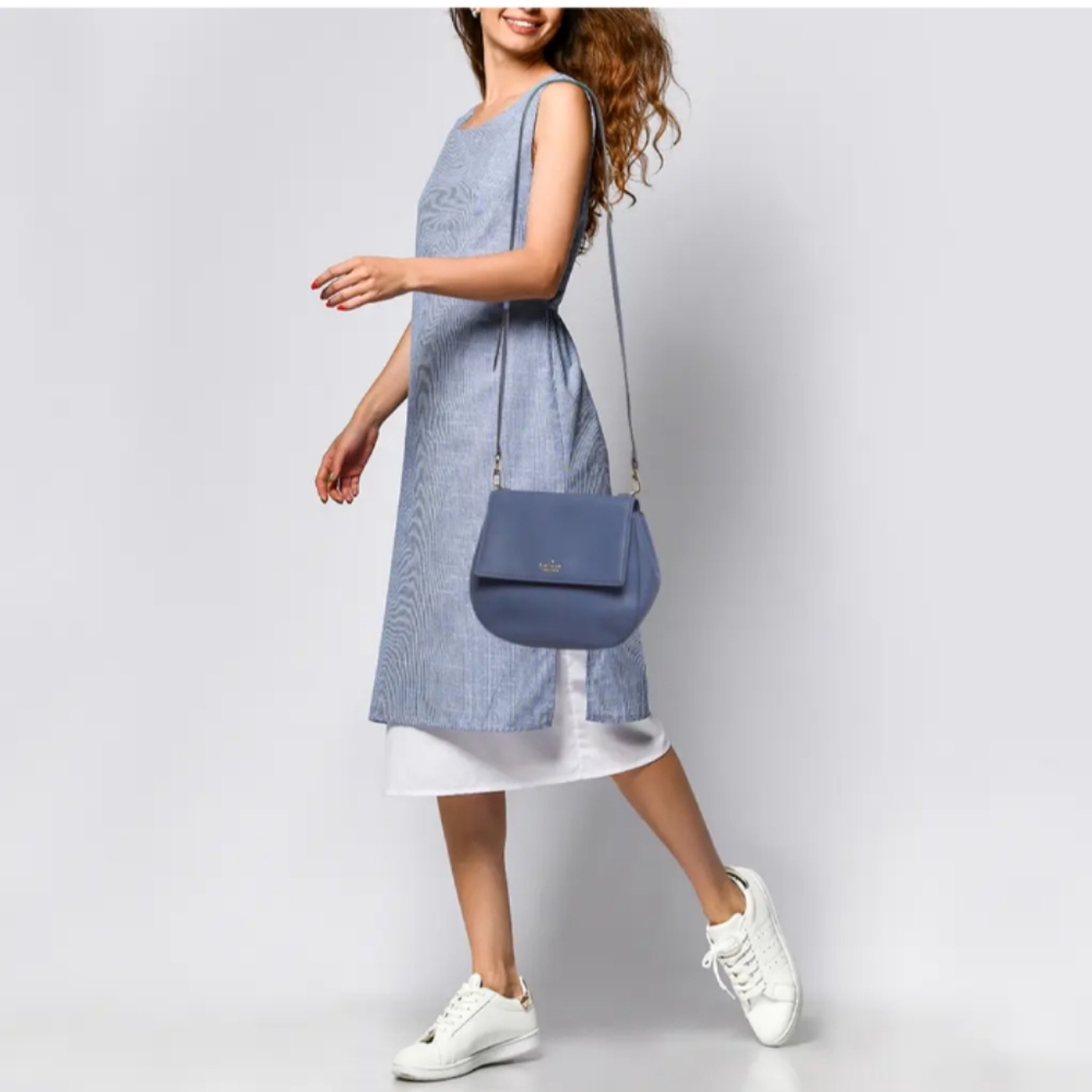 Kate Spade Cameron Street Byrdie Birdie Crossbody Bag In Blue Oyster - Picture 6 of 14